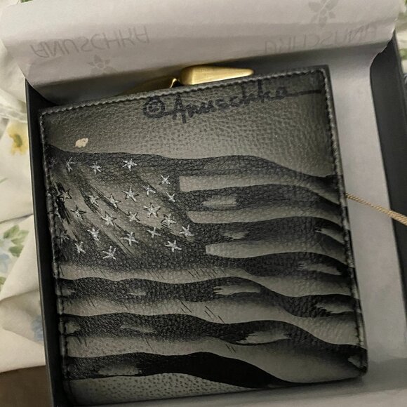 ANUSCHKA EAGLE/FLAG PATRIOTIC HANDPAINTED - Picture 2 of 5